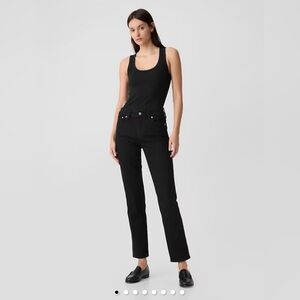 Gap Factory Black Mid-Rise Straight Jeans Size 2